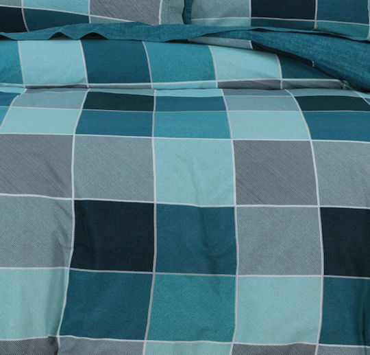 Espree Duvet Cover Set Cotton Queen with 2 Pillowcases 230x240 Naty Blue