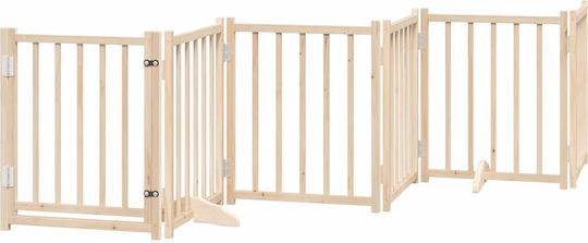 Hundezaun Faltbarer Raumteiler 12 Paneele 600cm Pappelholz Braun 50 x 60 x 2 cm