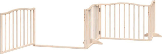 Vidaxl Dog Gate Divider Folding 6 Panels 480cm Poplar Wood Brown
