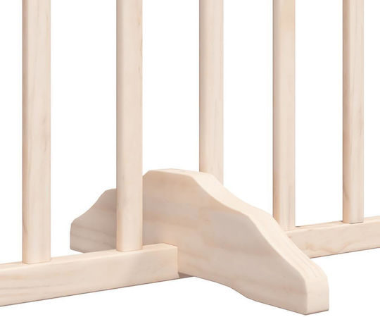 Vidaxl Dog Gate Divider Folding 6 Panels 480cm Poplar Wood Brown