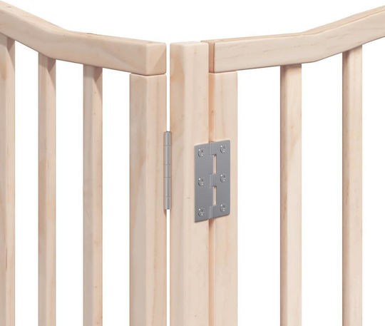 Vidaxl Dog Gate Divider Folding 6 Panels 480cm Poplar Wood Brown