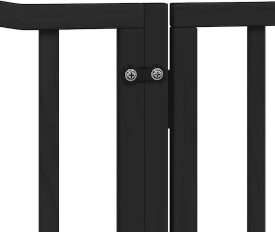 Vidaxl Hundegitter faltbar 10 Paneele 800 cm Pappelholz Schwarz
