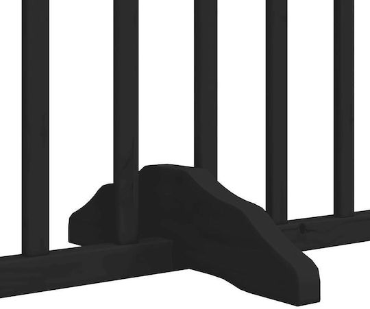 Vidaxl Hundegitter Trennwand Faltbar 6 Paneele 480cm Pappelholz Schwarz