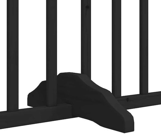 Vidaxl Hundegitter faltbar 10 Paneele 800 cm Pappelholz Schwarz