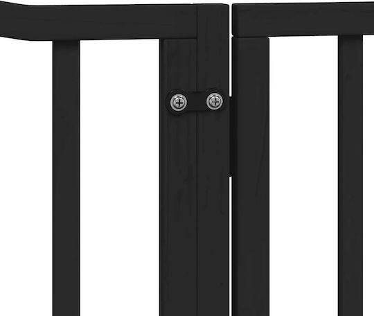 Vidaxl Hundegitter Trennwand Faltbar 6 Paneele 480cm Pappelholz Schwarz