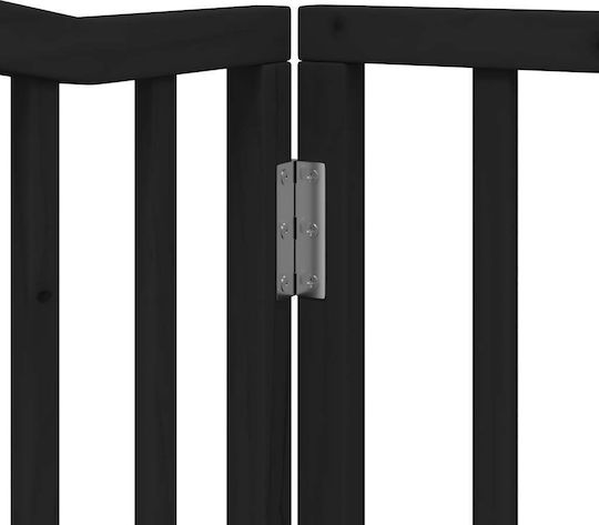 Vidaxl Hundegitter faltbar 10 Paneele 800 cm Pappelholz Schwarz