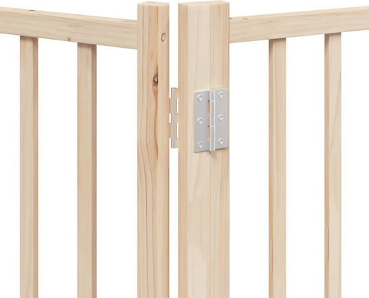 Faltbare Hundegitter-Trennwand 10 Paneele 800cm Pappelholz Braun 80 X 90 X 2 Cm
