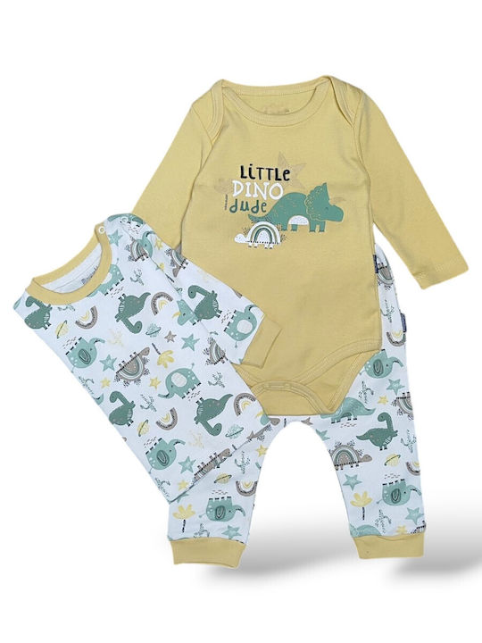 Babydom Bodys-Uri Pentru Bebelusi Ecru, Muștar