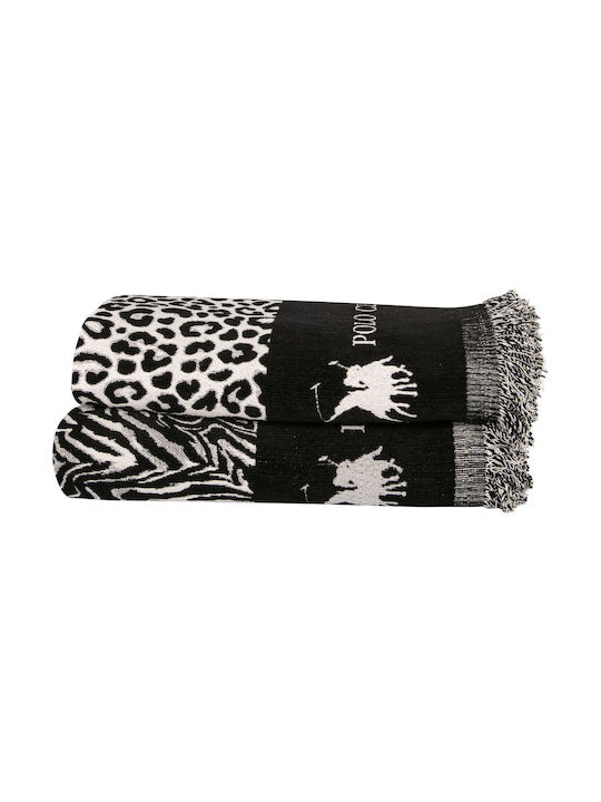 Greenwich Polo Club 3935 Sofa Throw 2 Seater Chenille 180x250cm Black Taupe 206182503935