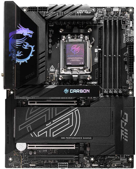 MSI MPG X870E CARBON WIFI Motherboard ATX with AMD AM5 Socket