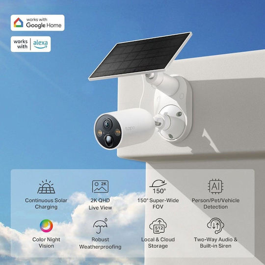 TP-LINK Tapo C425 KIT v1.2 IP Камера за наблюдение Wi-Fi Full HD+ 4MP Водоустойчива с Двупосочна Комуникация