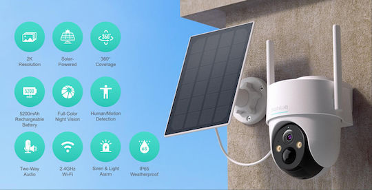 Botslab W313 IP Surveillance Camera Wi-Fi Full HD+ 3MP Waterproof Battery Powered with Two-Way Communication and Lens 4mm
