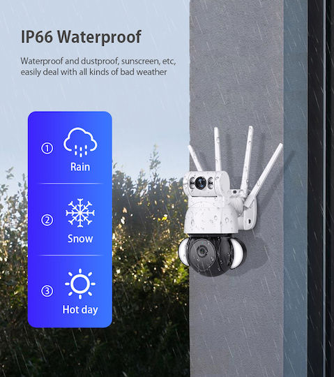 Sectec ST-428-4M-DL IP Κάμερα Παρακολούθησης Wi-Fi Full HD+ 4MP Αδιάβροχη με Αμφίδρομη Επικοινωνία και Φακό 3.6mm