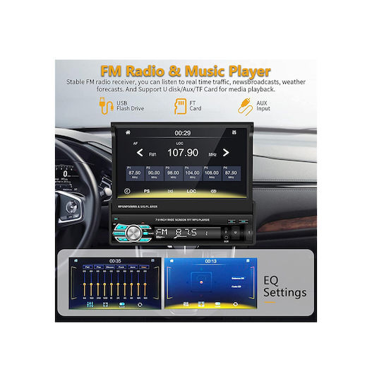 Auto-Audiosystem 1 DIN Bluetooth USB