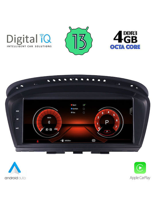 Digital IQ Car Audio System for BMW E60 2003-2008 (Bluetooth/USB/WiFi/GPS/Apple-Carplay/Android-Auto) with Touch Screen 10.25"