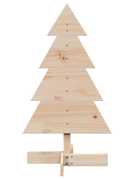 Christmas Tree Wooden Decoration 80 cm Solid Pine 858183 Brown