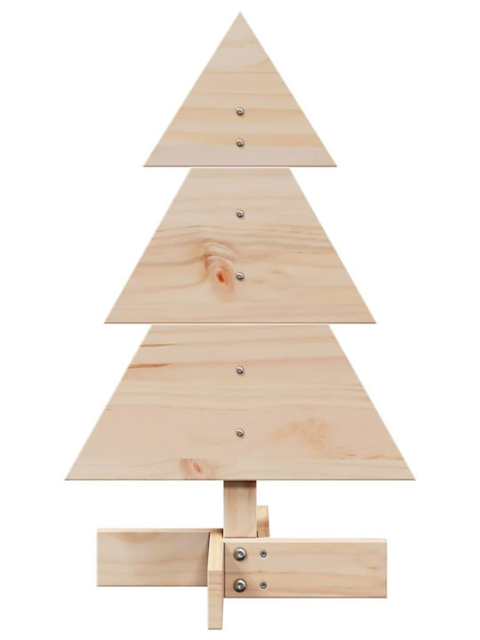 Christmas Tree Wooden Decoration 60 cm Solid Pine 858180 Brown