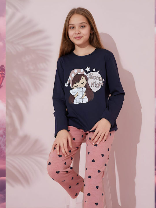 Sexen Pijama pentru copii De iarnă Din bumbac Multicoloră