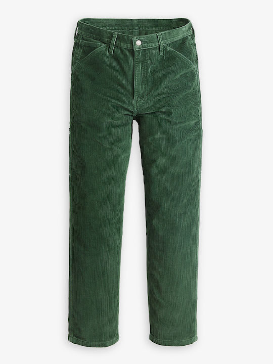 568 Trousers in Loose Fit Python Green