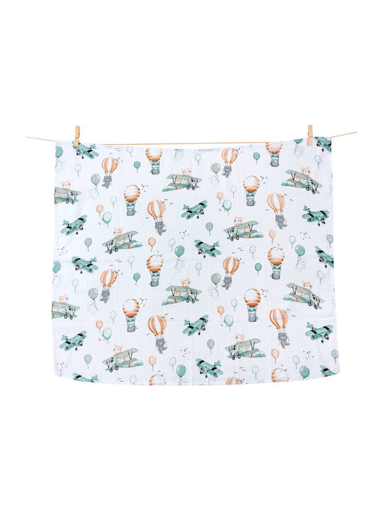 Jukki Muslin Changing Pad Balloon 70x80cm.