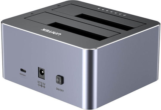 Unitek Dockingstation für 2 Festplatten SATA 3.5" mit USB-C Verbindung
