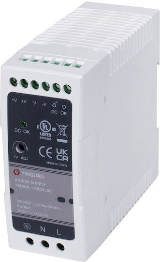 DIN Rail Power Supply 1.25A/48V/60W