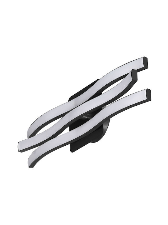 Active Jet Lamp Wall with Integrated LED and Warm White Light Black 39.8cm