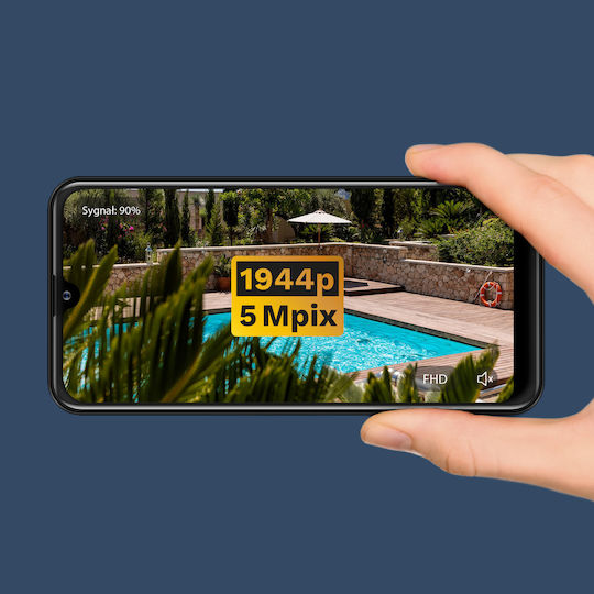 Kruger & Matz KM2215 IP Камера за наблюдение Wi-Fi Full HD 1080p Водоустойчива с Двупосочна Комуникация