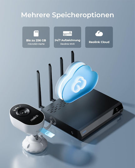Reolink Lumus IP Κάμερα Παρακολούθησης Wi-Fi Full HD+ 4MP Αδιάβροχη με Αμφίδρομη Επικοινωνία και Φακό 2.8mm