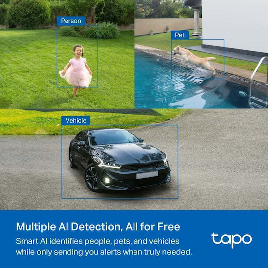 TP-LINK Tapo C425 v1 IP Surveillance Camera Full HD+ 4MP Waterproof Battery Powered with Two-Way Communication and Lens 2.1mm