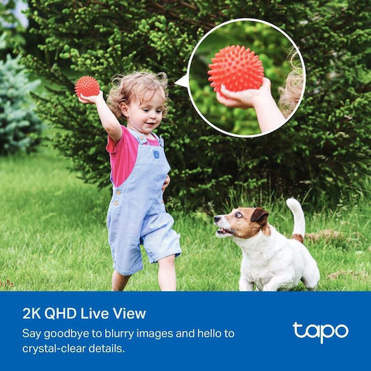 TP-LINK Tapo C425 v1 IP Surveillance Camera Full HD+ 4MP Waterproof Battery Powered with Two-Way Communication and Lens 2.1mm