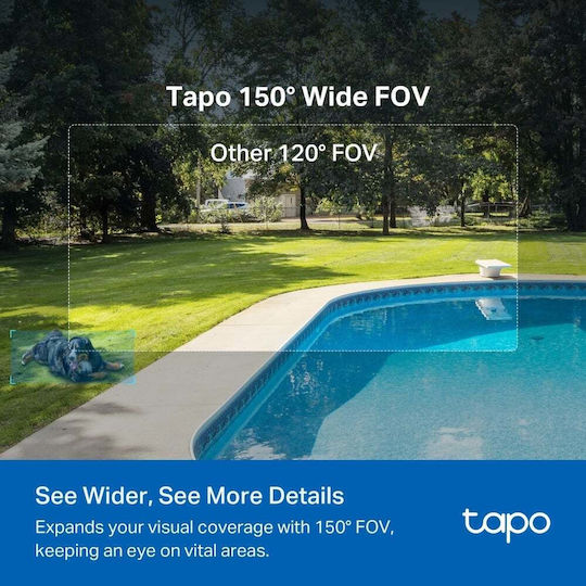 TP-LINK Tapo C425 v1 IP Surveillance Camera Full HD+ 4MP Waterproof Battery Powered with Two-Way Communication and Lens 2.1mm