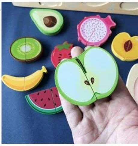 Marionette Wooden Toys Lebensmittelspielzeug Obst & Gemüse aus Holz für 2+ Jahre