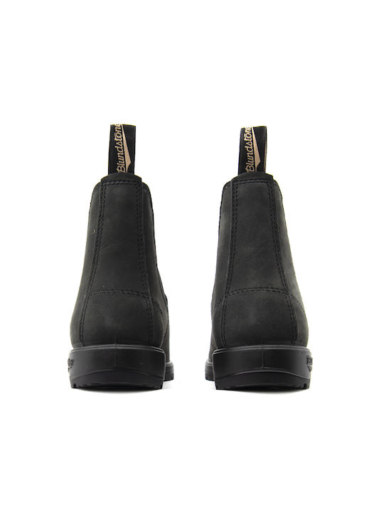 Leder Damen Chelsea Stiefeletten Gray