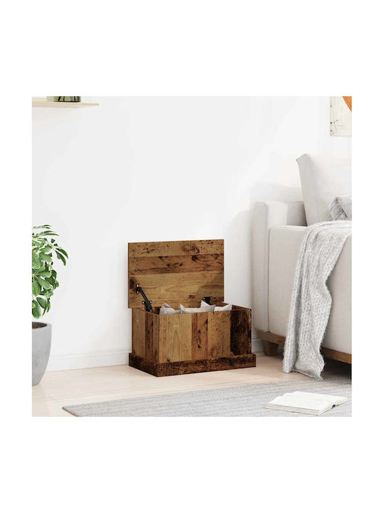vidaXL Box Coffee with Lid Wooden Brown 30x28x50cm