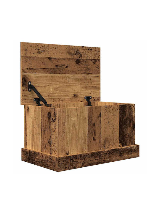 vidaXL Box Coffee with Lid Wooden Brown 30x28x50cm