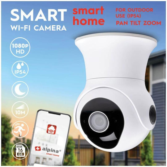 Alpina Appliances Intelligent IP Камера за наблюдение Wi-Fi Full HD 1080p с Двупосочна Комуникация и Обектив 4мм