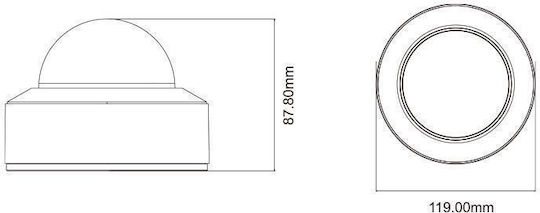 TVT TD-9551S3A IP Камера за наблюдение Full HD+ 5MP Водоустойчива с Обектив 2.8мм