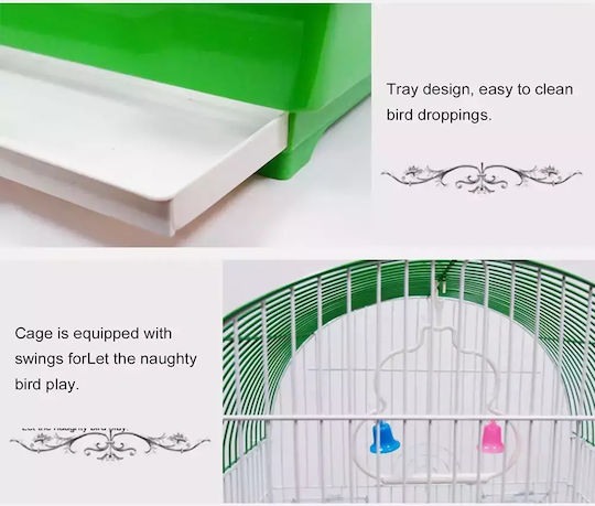 Bird Cage Kourk" 30x23x39cm. White