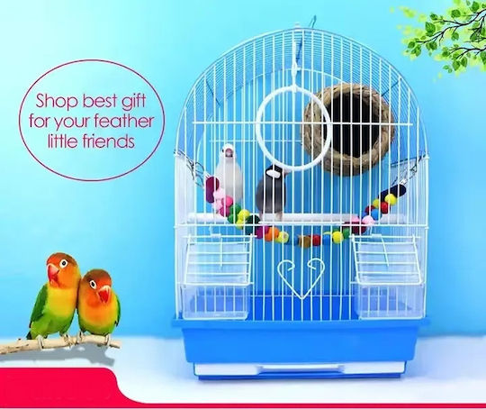 Bird Cage Kourk" 30x23x39cm. White