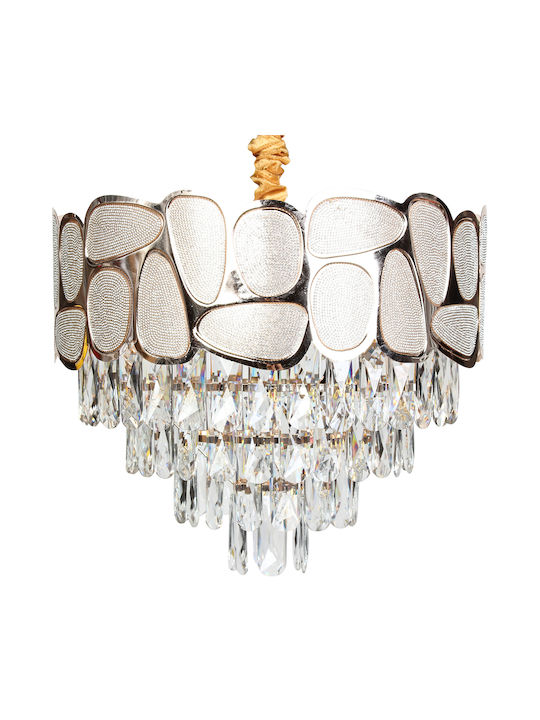 Globobox Chandelier with Crystals 7xE14 Gold 40cm 510122
