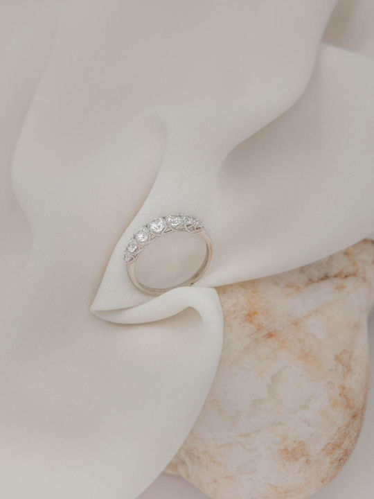 Themelidis Jewels Γυναικείο Δαχτυλίδι Λευκόχρυσο 14Κ