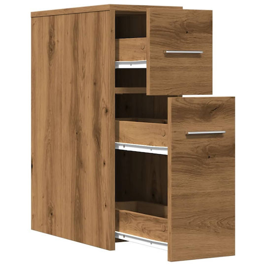 vidaXL Bathroom Cabinet L22xW44xH61.5cm Oak