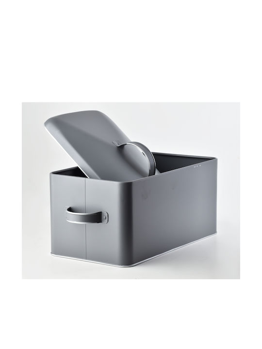 Cookini Кутия за хляб Метал Сива 19.5x39.5x39см