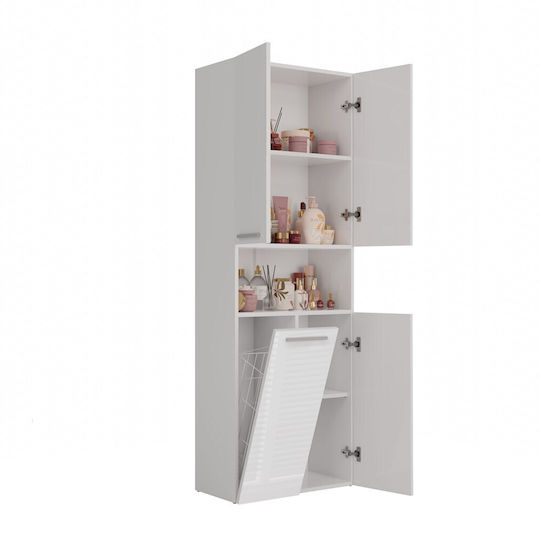 Topeshop Nel 1k Dk Dulap Coloană Pentru Baie Pardoseală L60xA30xÎ174cm Albă