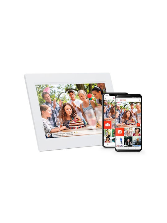Denver Frameo PFF-1015 Digital Photo Frame with Touch Screen 10.1" Resolution 1280x800 with WiFi White PFF-1015W