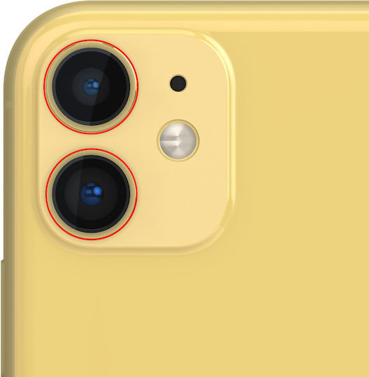 Clappio Rear Camera Lens Iphone 11 100% Compatible Yellow