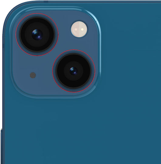 Clappio Rear Camera Lens Iphone 13 13 Mini 100% Compatible Blue