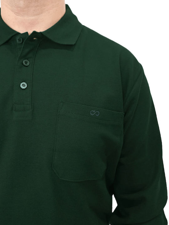 Double Polo Blouse Forest Green