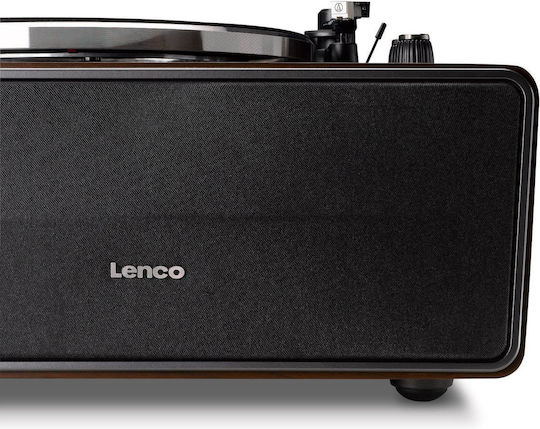 Lenco LS-470WA Plattenspieler mit Vorverstärker und Eingebaute Lautsprecher Braun